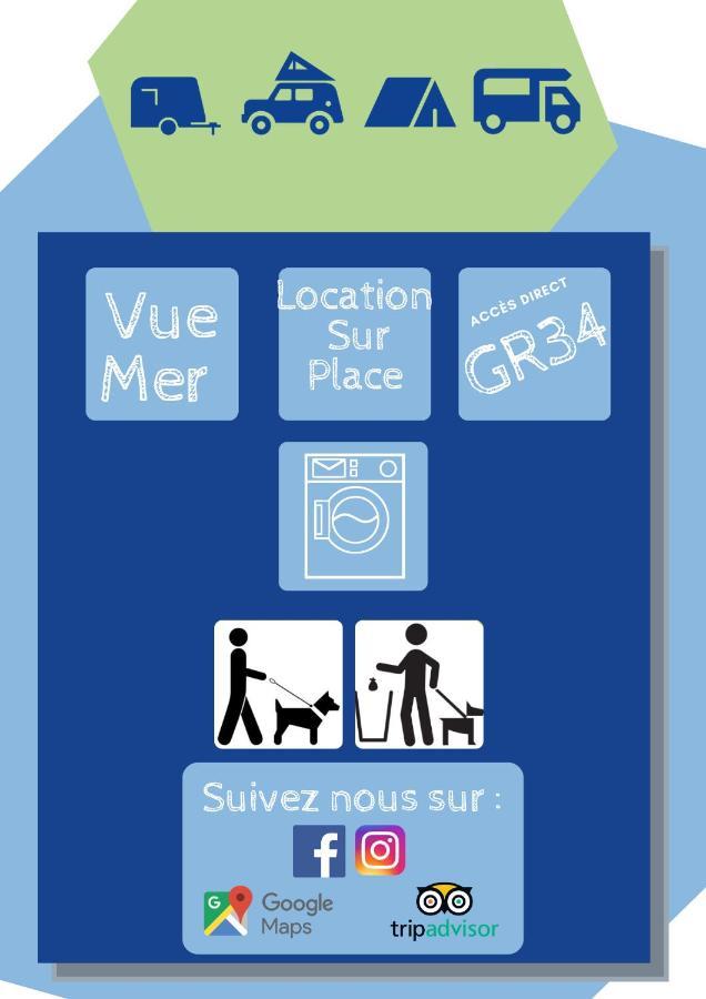 Plestin-les-Grèves Tente 3 Chambres, Petit Camping Familial Vue Mer מראה חיצוני תמונה